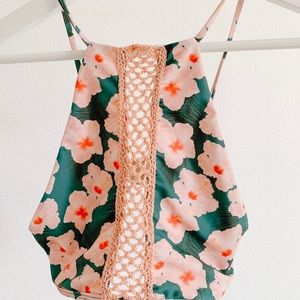 New Acacia Swim Malibu Crochet top in Mahalo Print